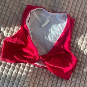 Submarine swim red tie top (matching bottoms on page)